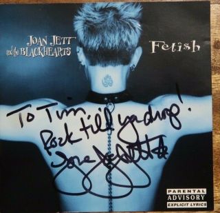 Joan Jett Blackhearts Signed Autographed Fetish Cd Rock Roll Hof