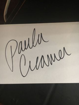 Paula Creamer Lpga Signed 3x5 Index Card