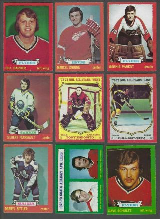 1973 74 OPC O - Pee - Chee Complete set 264 cards Ex - Mt Robinson Barber Smith Rookie 3