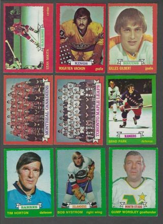 1973 74 OPC O - Pee - Chee Complete set 264 cards Ex - Mt Robinson Barber Smith Rookie 4