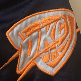 Majestic NBA Oklahoma City Thunder OKC Zipper Sweatsuit Jacket Size XLT EUC 4