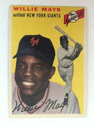 1954 Topps 090 Willie Mays York Giants Baseball Card