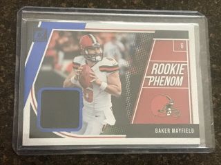 2018 Donruss Football Baker Mayfield Rookie Phenom Patch Cleveland Browns Sp Rc