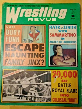3 Wrestling Revue Magazines 1974& 1980