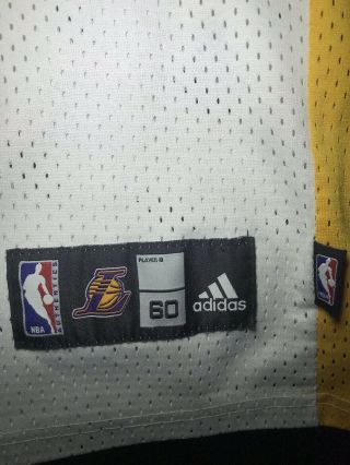 Authentic Kobe Bryant Los Angeles Lakers WHITE NUMBER 24 Adidas JERSEY size 60 6