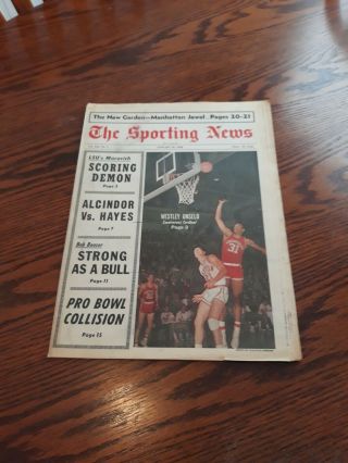 January 20,  1968 - The Sporting News - Wes Unseld Of The Louisville Cardinals
