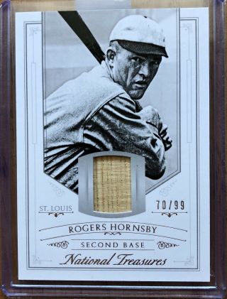 Rogers Hornsby 2015 National Treasures Game Relic Card 70/99 St.  Louis