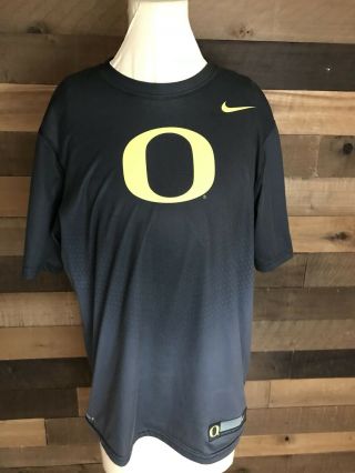 Oregon Ducks Authentic Team Issue Nike Dri Fit Shirt Rare Mens Size Med Pe
