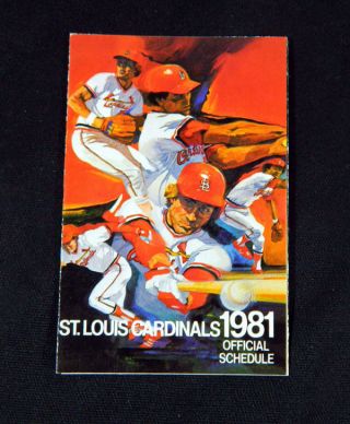 1981 St.  Louis Cardinals Budweiser Baseball Pocket Schedule 112424s