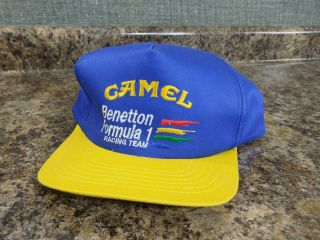 Camel Benetton F1 Formula 1 Vintage Racing Hat / Grand Prix Michael Schumacher