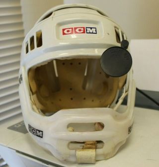 Ccm Vintage Hockey Helmet Made In Canada Pat.  730337