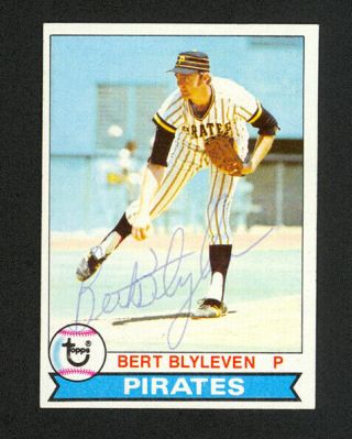 1979 Topps Bert Blyleven 308 - Pittsburgh Pirates - Signed Auto -