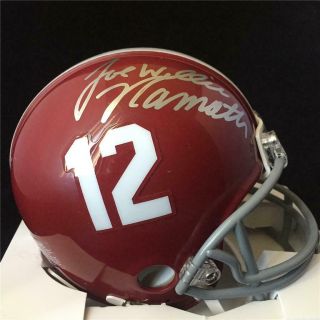 Joe Willie Namath Signed Alabama Crimson Tide Mini Helmet