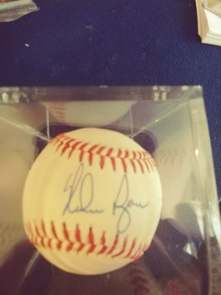 Nolan Ryan Signed / Autographed American League Baseball Auto.  Bobby Brown Ball
