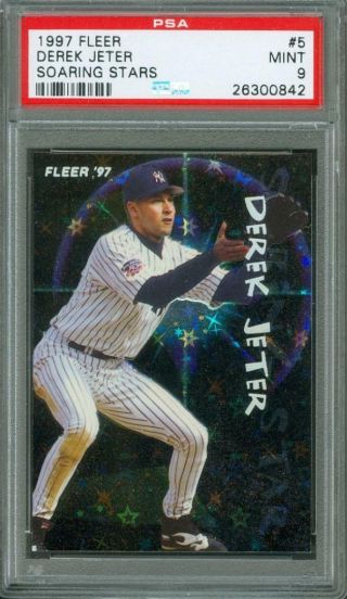 1997 Fleer Soaring Stars Derek Jeter 5 Psa 9 Yankees Hof