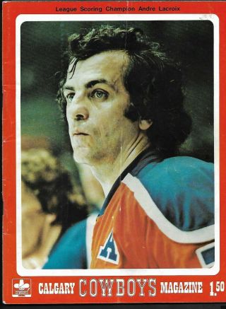 1975 - 76 Wha Hockey Program: San Diego Mariners At Calgary Cowboys,  Nov 18
