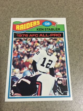 1977 Topps Football Card 110 Ken Stabler Ap -