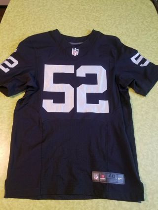 Authentic Oakland Raiders Mack Nike Elite Jersey Size 40