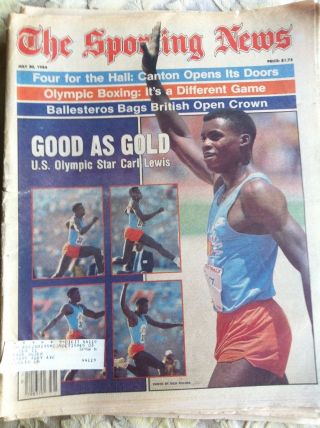 1984 Sporting News July 30,  1984 Carl Lewis On Cover