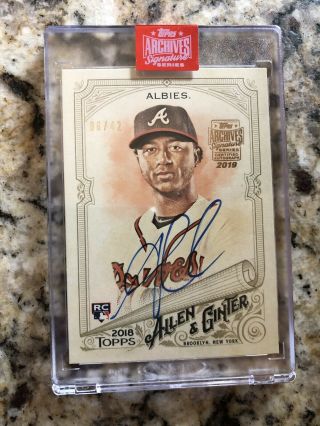2019 Topps Archives Signature Series Ozzie Albies Auto Rc 6/42