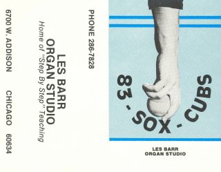 1983 Chicago Cubs/white Sox Baseball Pocket Schedule