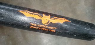 Orleans Zephyrs Wooden 30 " Baseball Bat Halloween Night 1999 Coca - Cola
