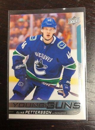 2018 - 19 Ud Series One Elias Pettersson Young Guns Rookie Card 248 (gem)