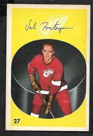 1962 - 63 Parkhurst Nhl Hockey 27 Val Fonteyne,  Detroit Red Wings