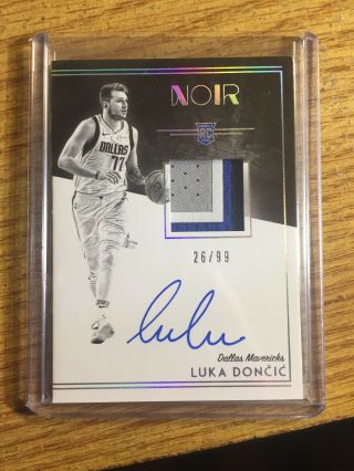 2018 - 19 Luka Doncic True Rpa /99 Noir Auto 3 Color Patch Nastiness
