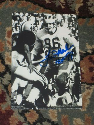 Michigan Wolverines Tom Mack Signed 4x6 Photo Football Autograph