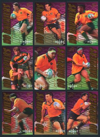 1996 Futera Wallabies No Barriers Hobby Set Of 9 Cards
