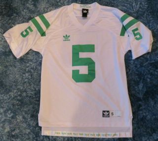 Adidas Spirit Of Notre Dame Paul Hornung 5 White Green Stitch Jersey Size Small