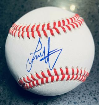 Ji - Man Choi Hand Signed Autograph Baseball Auto Tampa Bay Rays