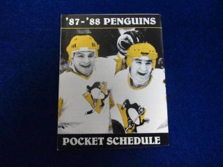 1987 88 Pittsburgh Penguins Schedule Mario Lemieux