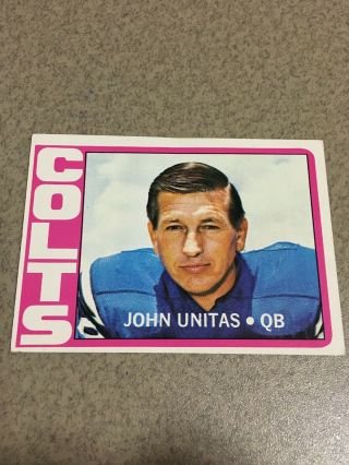 1972 Topps Johnny Unitas Colts Hof