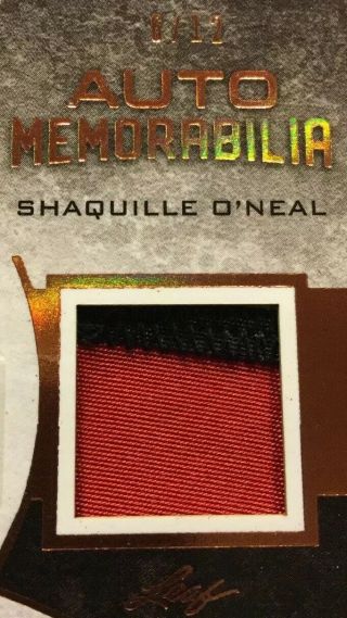 2019 Leaf Ultimate Sports Signature Memorabilia Shaquille O’Neal Patch Auto 6/12 2