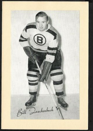 1945 - 64 Beehive Group Ii Nhl Hockey: Bill Quackenbush,  Boston Bruins,  Nrmt