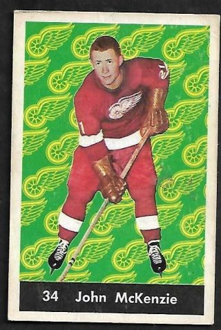 1961 - 62 Parkhurst Nhl Hockey 34 John Mckenzie,  Detroit Red Wings