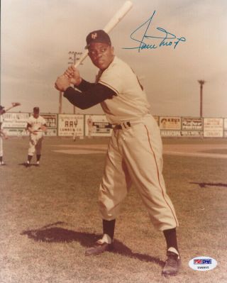 Willie Mays Autographed Signed 8x10 Photo York Giants Psa/dna T98895