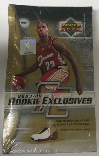 2003 - 04 Upper Deck Rookie Exclusives Basketball Hobby Box Lebron Wade