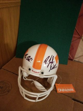 Josh Dobbs Joshua Signed Tennessee Volunteers Mini Football Helmet