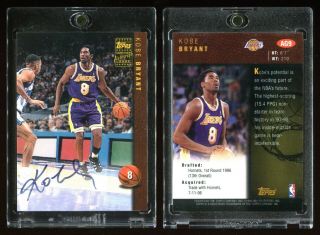 1998 - 99 Topps Certified Autograph Issue Kobe Bryant Auto Signed.  Ag9.  Mamba