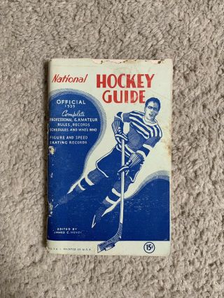 1939 Official Nhl National Hockey League Guide Yearbook - Great Content & Ads