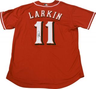 Barry Larkin Signed Cincinnati Reds Jersey Jsa Al69