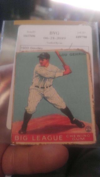 1933 Goudey 92 Lou Gehrig York Yankees.  Rookie,  Rc.