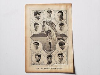 Yankees 1924 Team Picture Lou Gehrig Milt Gaston Earle Combs Waite Hoyt