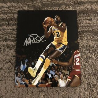 Magic Johnson Signed La Lakers Autographed 8x10 Photo