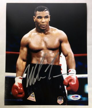 Mike Tyson Signed 8x10 Boxing Photo Autograph Psa Dna