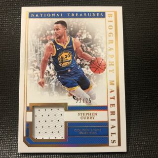 Stephen Curry 2018 - 19 National Treasures Biography Patch Gold 22/25 [b719]