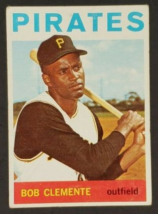 1964 Topps Baseball Card Bob Clemente 440 Vg - Ex Range Bv $250